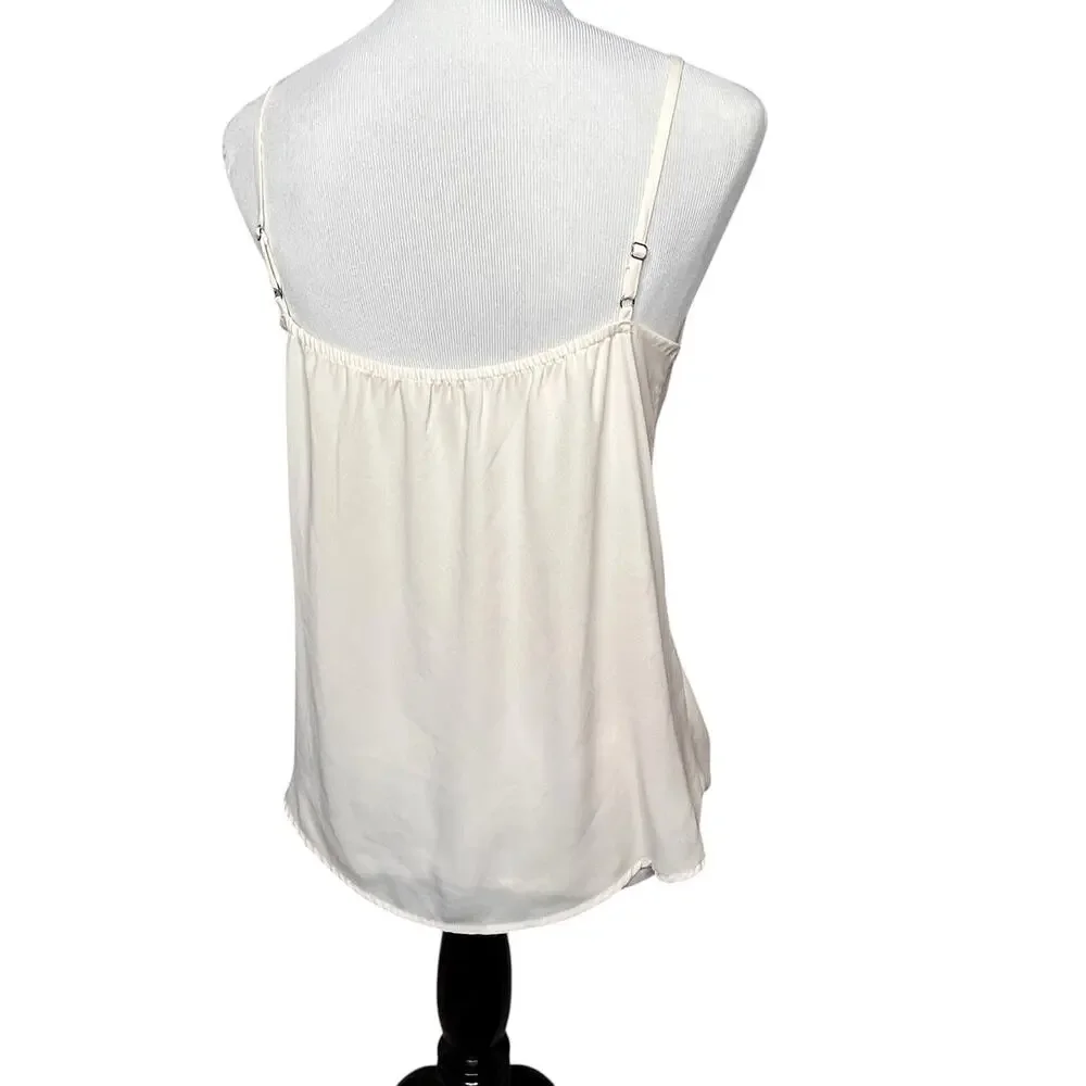 Veronica M. Top Women XS Strappy Camisole Cream Relaxed Minimalist Fluid Draped
